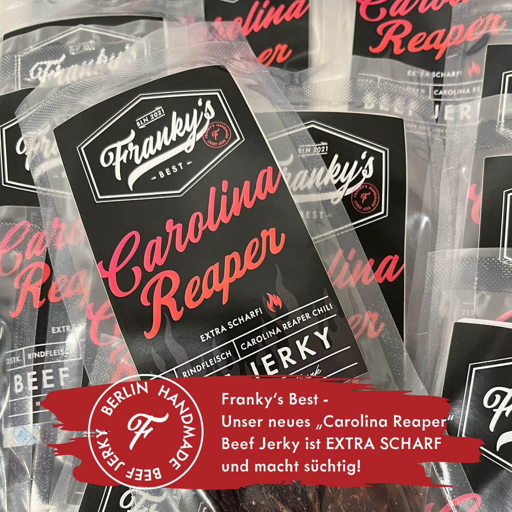 Unser neues “Carolina Reaper” Beef Jerky jetzt erhältlich